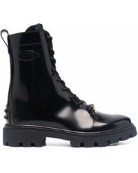 Tod's - Gomma Pesante Leather Ankle Boots - Lyst