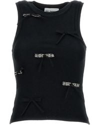 Des Phemmes - Bow-Embellished Top - Lyst