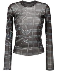 JNBY - Abstract-print Long-sleeve Top - Lyst