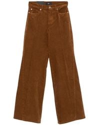 7 For All Mankind - Lotta Corduroy-Effect Trousers - Lyst