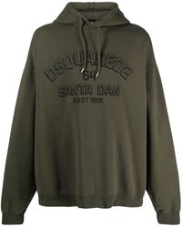DSquared² - Logo-embossed Cotton Hoodie - Lyst