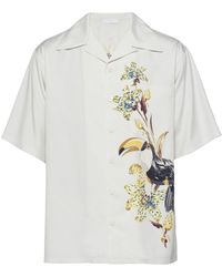 Prada - Floral-print Silk Shirt - Lyst