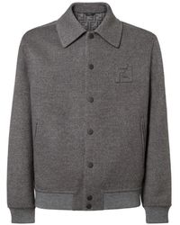 Fendi - Wool Bomber Jacket - Lyst