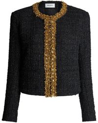 Balmain - Embroidered Tweed Jacket - Lyst