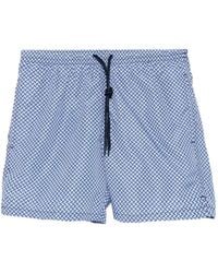 Drumohr - Geometric-Print Drawstring Swim Shorts - Lyst