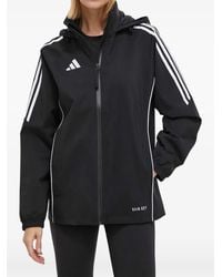 adidas - Three-Stripe Hooded Jacket - Lyst