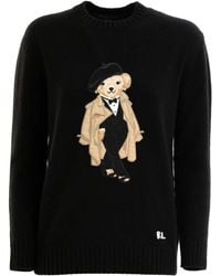 Polo Ralph Lauren - Bear-Embellished Crew-Neck Sweater - Lyst