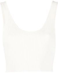 Chloé - Ribbed-knit Cropped Top - Lyst