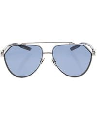 Dolce & Gabbana - Gafas de sol con placa del logo - Lyst