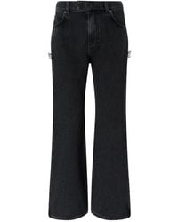 Pinko - Wide-Leg Jeans With Side Slits - Lyst