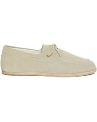 Lardini - Suede Lace-Up Boat Shoes - Lyst