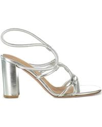 Gianvito Rossi - 85Mm Knotted Leather Sandals - Lyst