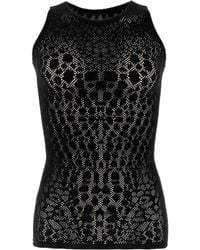 Wolford - Mouwloze Top Met Net Patroon - Lyst