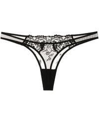 Kiki de Montparnasse - Juliette Embroidered Tulle Thong - Lyst