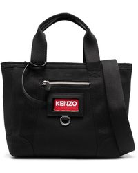 KENZO - Bolso shopper con etiqueta del logo - Lyst