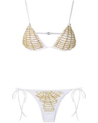 Amir Slama - Bikini De Triángulo Con Cuentas - Lyst