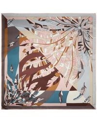 Lancel - Arabesque Duo-Pattern Silk Scarf - Lyst