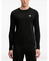 EA7 - Logo-Patch Long-Sleeve T-Shirt - Lyst