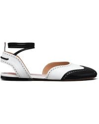 Thom Browne - Wing-Tip D'Orsay Flat Pumps - Lyst