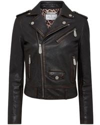 Philipp Plein - Bikerjacke Mit Logo-Patch - Lyst