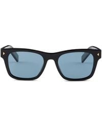 Prada - Lunettes De Soleil À Plaque Métallique Emblématique - Lyst