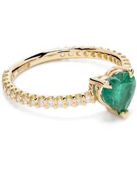 SHAY - Anillo Zambian en oro amarillo de 18 ct con diamantes y esmeralda - Lyst