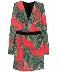 Marco Bologna - Palm-Print Wrap-Style Mini Dress - Lyst