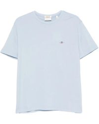 GANT - Logo-Embroidered T-Shirt - Lyst