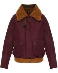 Loewe - Shearling-Collar Puffer Jacket - Lyst