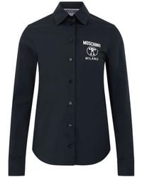 Moschino - Logo-Print Long-Sleeve Shirt - Lyst