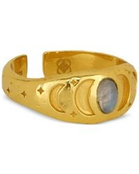 Ottoman Hands - Moonstone Moon-Engraved Rings - Lyst
