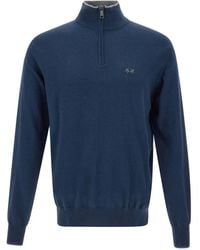 La Martina - Zip Embroidered Logo Sweater - Lyst