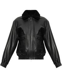 Arma - Bari Faux-Fur-Collar Leather Jacket - Lyst