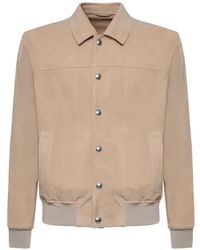 Eleventy - Buttoned Suede Jacket - Lyst