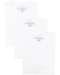 Calvin Klein - Logo-Embroidered Lounge T-Shirts (Pack Of Three) - Lyst
