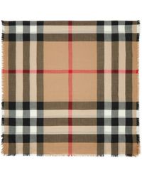 Burberry - Checked Cashmere-silk Scarf - Lyst