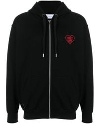 FAMILY FIRST - Embroidered-logo Zip-up Hoodie - Lyst