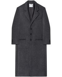 Courreges - Abrigo con botones y solapas de muesca - Lyst