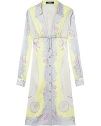 Versace - Cameo Zijden Midi-Blousejurk - Lyst