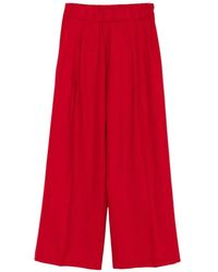 Semicouture - Pantalon Ample À Détails De Plis - Lyst