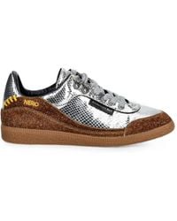 ANDERSSON BELL - Snakeskin-Effect Panelled Sneakers - Lyst