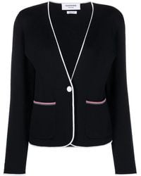 Thom Browne - Jack Met Contrasterende Afwerking - Lyst
