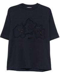 Iceberg - Embroidered-Detail Cotton T-Shirt - Lyst