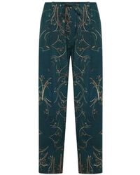 Pierre Louis Mascia - Dylan Botanical-Pattern Wide-Leg Trousers - Lyst