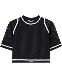 Palm Angels - Logo-Detail Cropped T-Shirt - Lyst