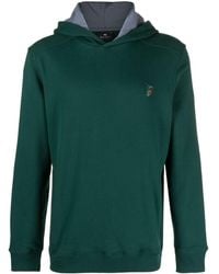 PS by Paul Smith - Logo-embroidered Organic Cotton Hoodie - Lyst