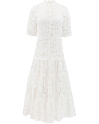Alexis - Ledina Embroidered Cotton Shirt Dress - Lyst