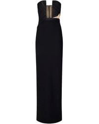 Nensi Dojaka - Plissé-Detail Cut-Out Maxi Dress - Lyst