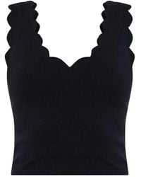 Marysia Swim - Venus Scalloped-Hem Cropped Top - Lyst