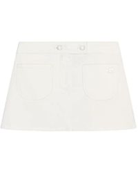 Courreges - Two-Pocket Denim Mini Skirt - Lyst